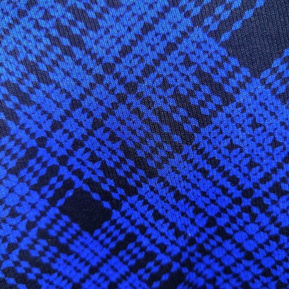 Lord & Taylor 424 Fifth royal blue plaid velvety single breasted suit jacket - Picture 5 of 5